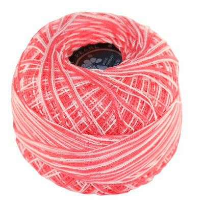 cotton thread 300m red/white - f11819