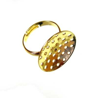 ring 20/17mm with shieve gold color - k656