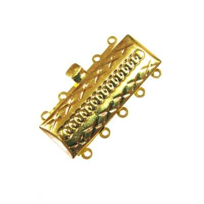 clasp 31x17x5mm 5-rows gold color - k673
