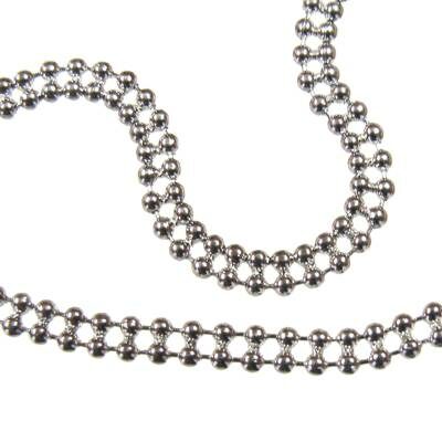 ball chain 3.2x1.5mm platinum color (1m) - k675