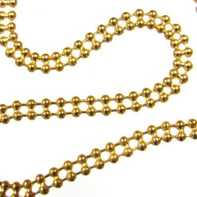 ball chain 3.2x1.5mm gold color (1m) - k676
