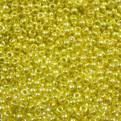 seed beads N10 Yellow metallic (25g) Czech - j1331