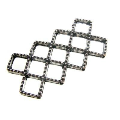 divider 24x47mm 7-holes old silver color - s16038