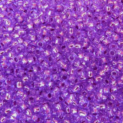seed beads N10 Purple silver lined (25g) Czech - j1372