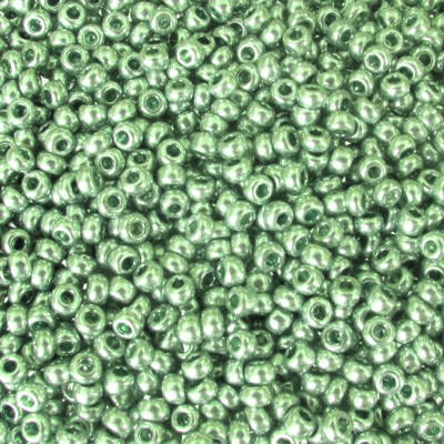 seed beads N10 Green metallic (25g) Czech - j1364