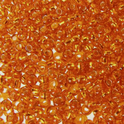 seed beads N8 Orange silver lined (25g) Czech - j1371