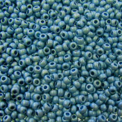 seed beads N10 Dusty Turquoise metallic (25g) Czech - j1436