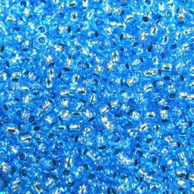 seed beads N10 Blue silver lined (25g) Czech - j1454