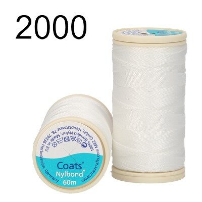 thread Nylbond 60m 100% bonded nylon White - ccoat450506002000