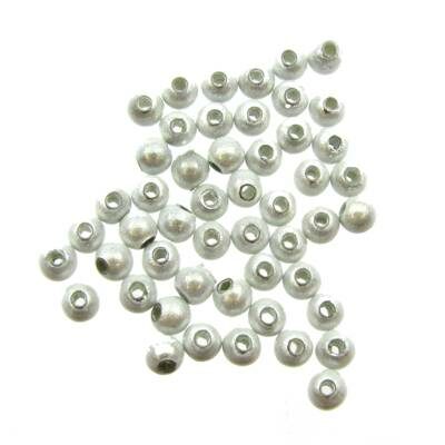 bead round 4mm acrylic matte silver (50pcs) China - k752