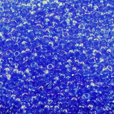 seed beads N10 light Sapphire rainbow (25g) Czech - j1457