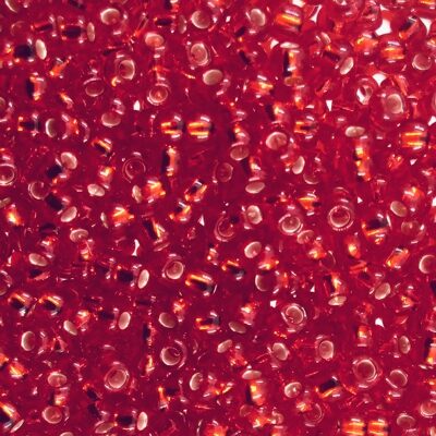 seed beads N9 Light Siam Ruby silver lined (25g) Czech - j1453