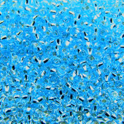 seed beads N10 Light Aquamarine silver lined (25g) Czech - j1479