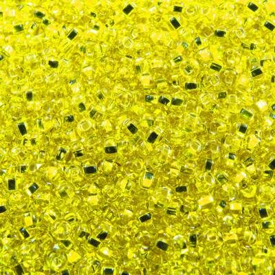 seed beads N10 Yellow silver lined (25g) Czech - j1477