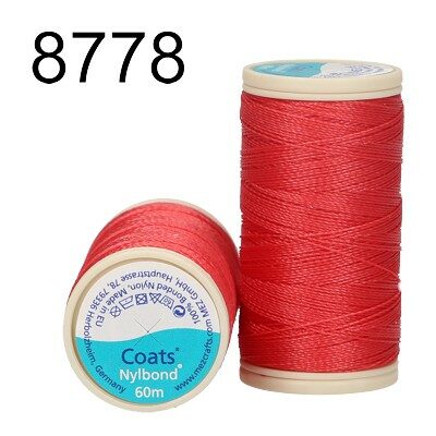 thread Nylbond 60m 100% bonded nylon red - ccoat450506008778