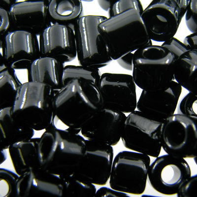 cylinders 6mm Black (25g) Czech - j1505
