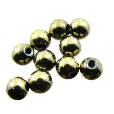 bead round 6mm Golden Pyrite (10pcs) - k956
