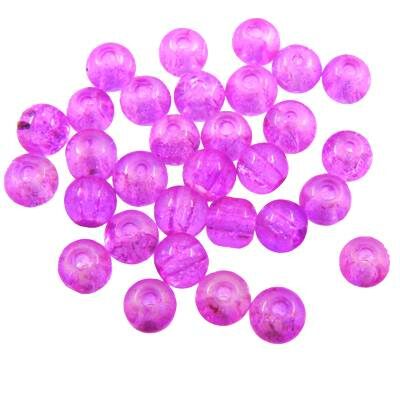crackle bead 6mm l.violet (30pcs) China - k817