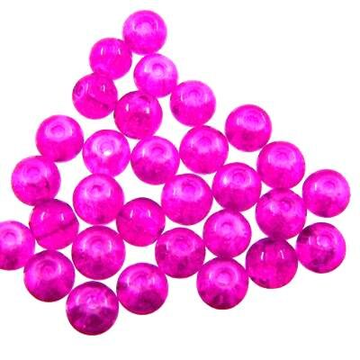 crackle bead 6mm l.pink (30pcs) China - k801