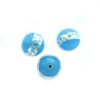 bead round 10mm l.blue with silver (India) - b036