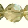 faceted glass bead 12 mm 10pcs light yellow (India) - b060