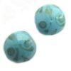 -60% bead pill d18x10mm blue ornamented (India) - b208-6