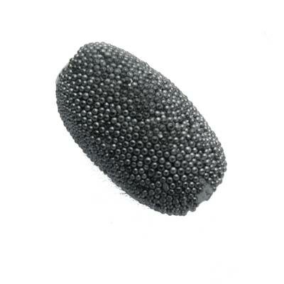 (Latviski) -40% pērle ovāla 26x16mm melna graudaina