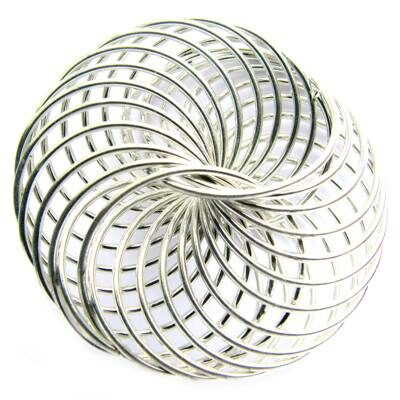 -25% decor spirals 40mm silver color - b249