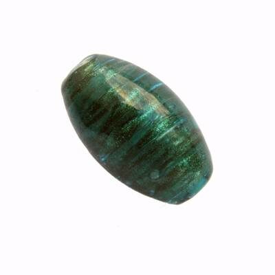 (Latviski) -60% pērle ovāla 25x14mm zaļa "Brokāts"