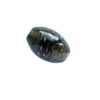 -60% bead oval 18x12 "Silver cloud" (India) black - b279-7