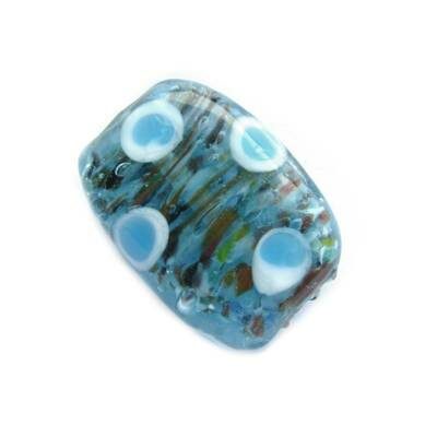-40% bead angular 24x17mm (India) blue - b283-1