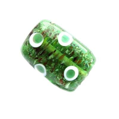 -40% bead angular 24x17mm (India) green - b283-2