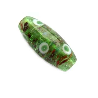 -40% bead oval 30x13mm (India) green - b284-2