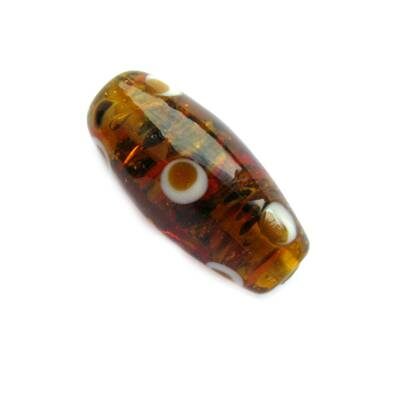 -40% bead oval 30x13mm (India) d.yellow - b284-3