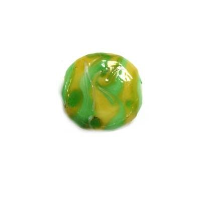 -60% bead pill 21mm (India) green/yellow - b299-4
