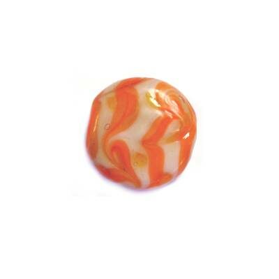 -60% bead pill 21mm (India) orange/peach - b299-5