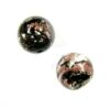 -60% bead round 14mm transparent with black/silver/pink inside (India) - b311-466