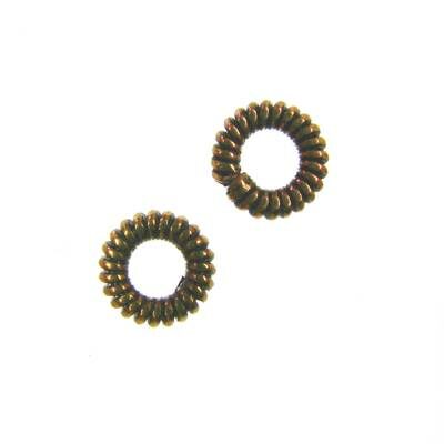 separator ring 7mm brass old gold color (10pcs) India - b338