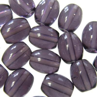 bead oval 10x8mm gray violet (20pcs) India - b360-007