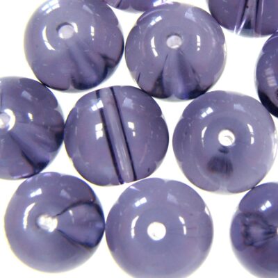 bead round 12mm gray violet (10pcs) India - b361-007