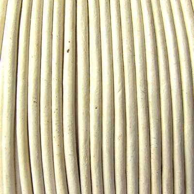 leather cord 1.5mm 1metre (India) white - b477
