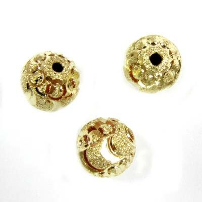 bead round 10mm copper