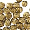 bead firepolished 4mm Smoked Topaz (50pcs) Czech - cfp410230