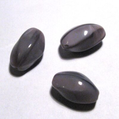 bead oval twisted 17x11 grayish violet (10pcs) Czech - j006
