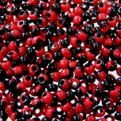 seed beads N8 Dark Red-Black (25g) Czech - j1037