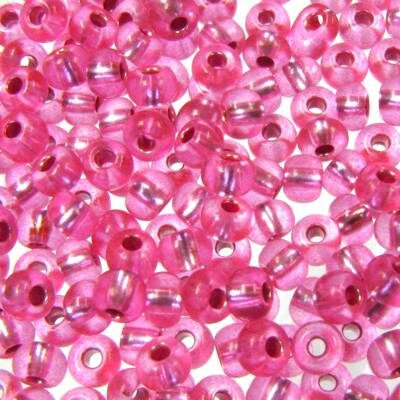 seed beads N5 Pink silver lined (25g) Czech - j1047