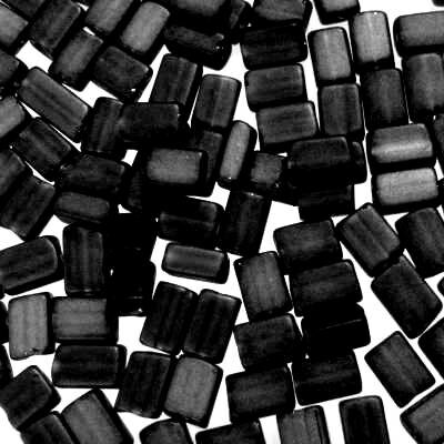 beads flat angular 5/3.5mm Black (25g) Czech - j1069