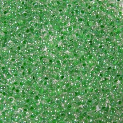 seed beads N9 Crystal Mint green line (25g) Czech - j1139