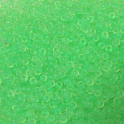 seed beads N11 Neon Green clear matt (25g) Czech - j1146