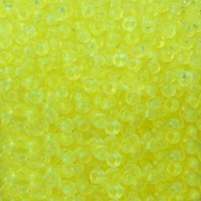 seed beads N9 Neon Yellow clear matt (25g) Czech - j1150